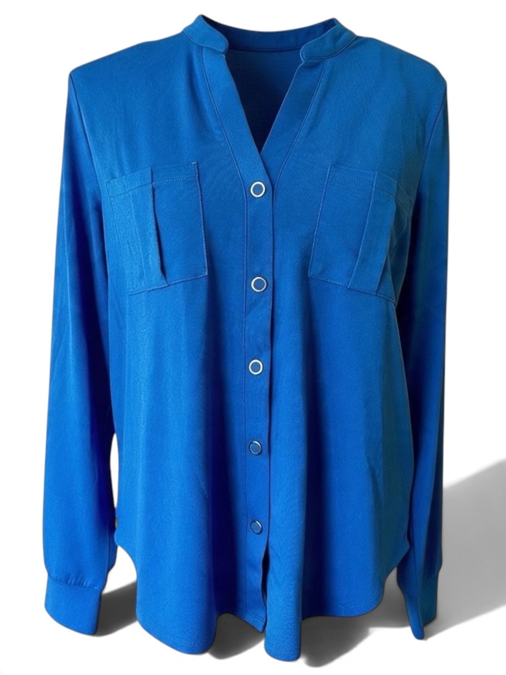 NWT Rio & Rian Women’s Blouse | Size Medium | Victoria Blue | Very Flattering